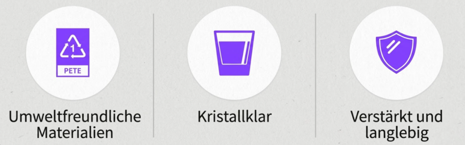 Qualitätsmerkmale der Brandlo Kaffeebecher: Umweltfreundliche Materialien, geeignet für Heiß- und Kaltgetränke, verstärkt und langlebig.