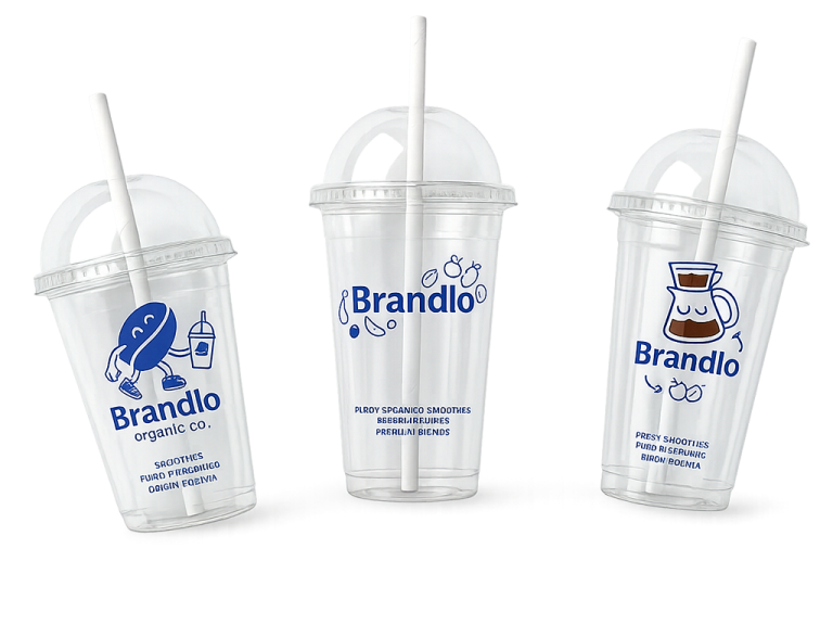 Qualitätsmerkmale der Brandlo Kaffeebecher: Umweltfreundliche Materialien, geeignet für Heiß- und Kaltgetränke, verstärkt und langlebig.